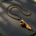 The Forest Alchemist, Handmade Cinnamon & Acorn Botanical Necklace, Meditation Jewelry, Herbal & Botanical Talisman