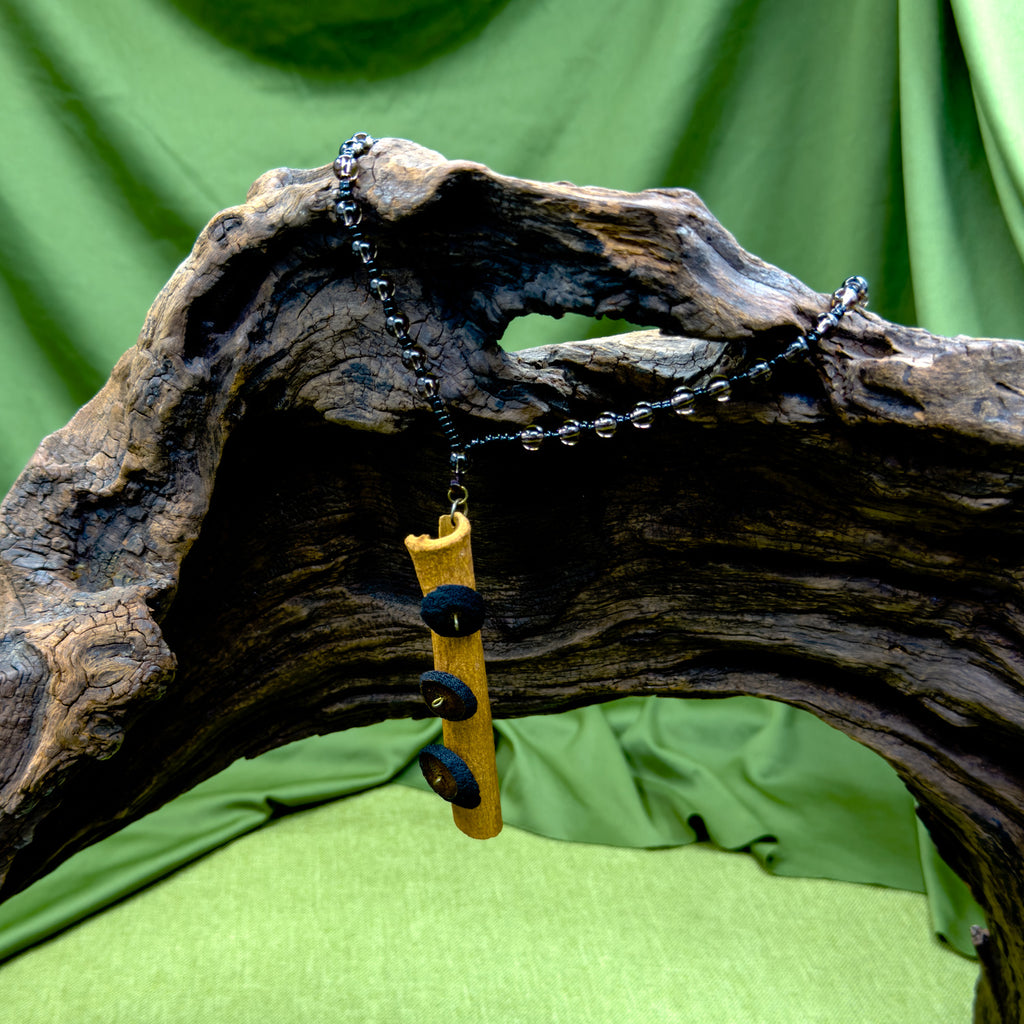 Handmade Herbal Necklace Cinnamon & Pummelo Peel Botanical Talisman Necklace The Eastern Alchemist